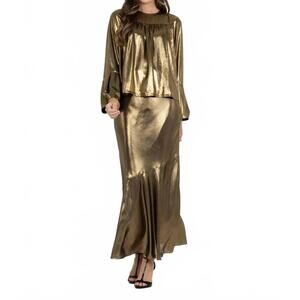 NEW EMILY MCCARTHY jameson top in liquid gold